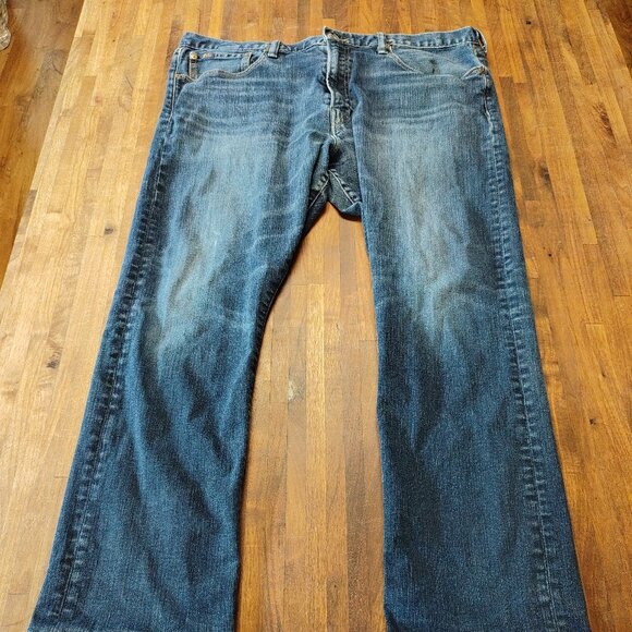 Polo Ralph Lauren Jeans Men's 40x30 Blue Varick Slim Straight Denim Distressed - Picture 1 of 12